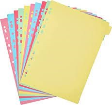 Image of 5 Star 10 Part Coloured Dividers